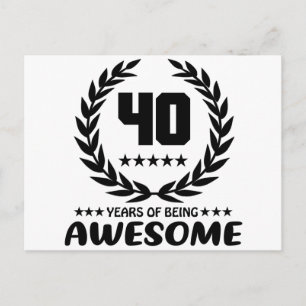 Postal 40 años siendo increíble