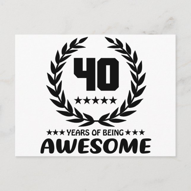 Postal 40 años siendo increíble (Anverso)
