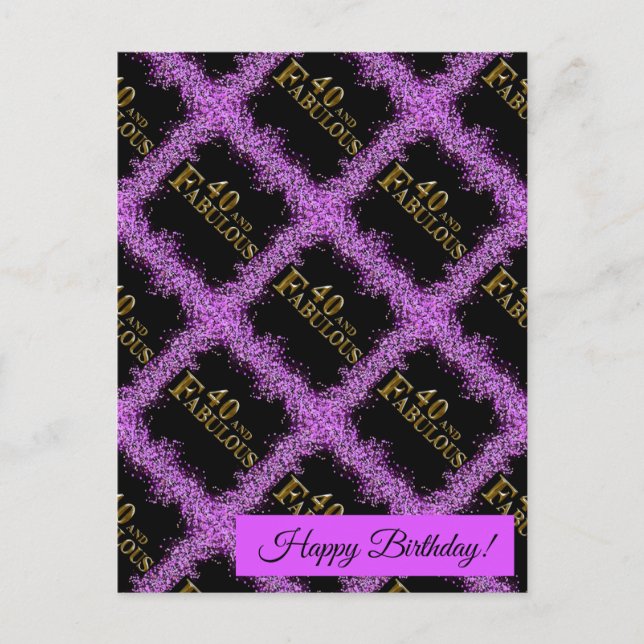 Postal 40 cumpleaños (Anverso)