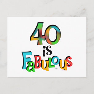 Postal 40 es fabulosas camisetas y regalos de cumpleaños