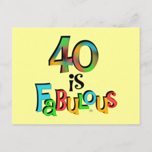 Postal 40 es fabulosas camisetas y regalos de cumpleaños