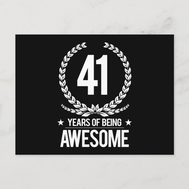 Postal 41 Aniversario (41 Años De Ser Increíble) (Anverso)