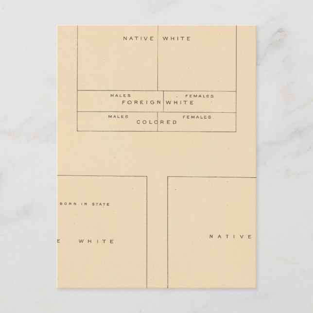 Postal 41 Elementos de la población 1900 (Anverso)