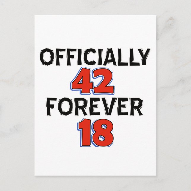 Postal 42.º diseño de cumpleaños (Anverso)