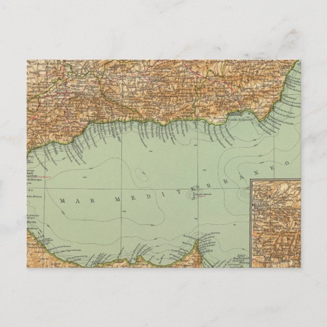 Postal 43 España, Portugal, Sur (Anverso)