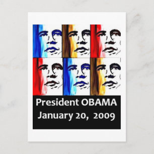 POSTAL 44.ª INAUGURACIÓN DEL HISTÓRICO PRESIDENTE BARACK 
