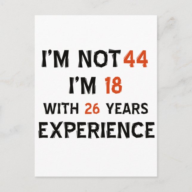 Postal 44.º diseño de cumpleaños (Anverso)