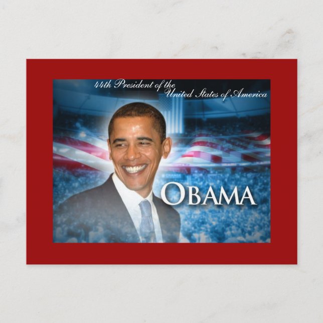 Postal 44.º Presidente OBAMA (Anverso)