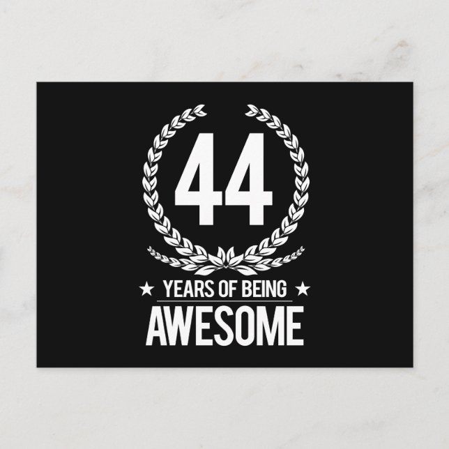 Postal 44 Aniversario (44 Años De Ser Increíble) (Anverso)