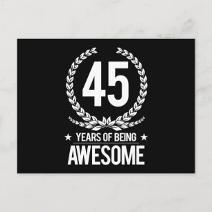 Postal 45º Cumpleaños (45 Años De Ser Increíble)
