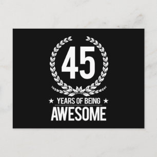 Postal 45º Cumpleaños (45 Años De Ser Increíble)