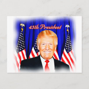 Postal 45.º presidente Donald Trump _