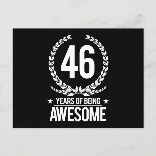 Postal 46º Cumpleaños (46 Años De Ser Increíble) (Anverso)