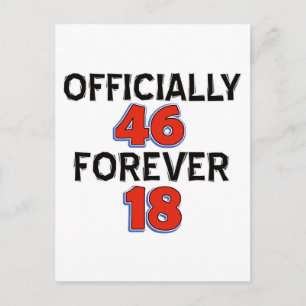 Postal 46.º diseño de cumpleaños