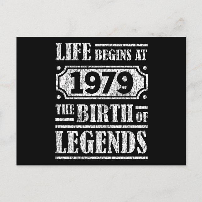 Postal 46 Años De Edad 1979 Nacimiento De Leyenda 46 Años (Anverso)
