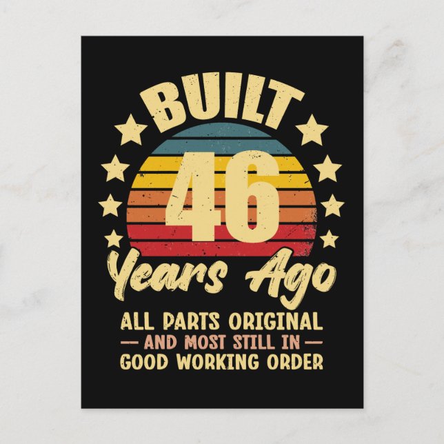 Postal 46 Years Ago All Parts Original 46th Birthday (Anverso)