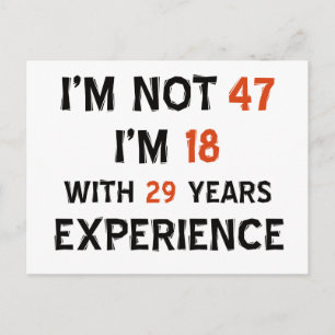 Postal 47.º diseño de cumpleaños