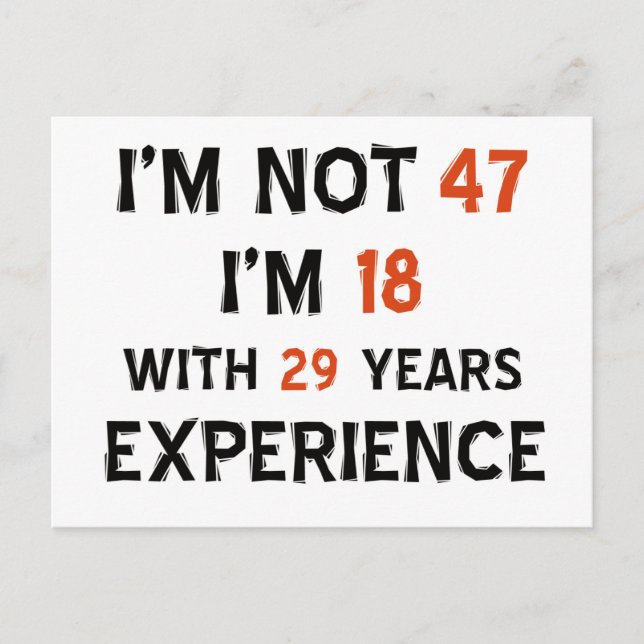 Postal 47.º diseño de cumpleaños (Anverso)