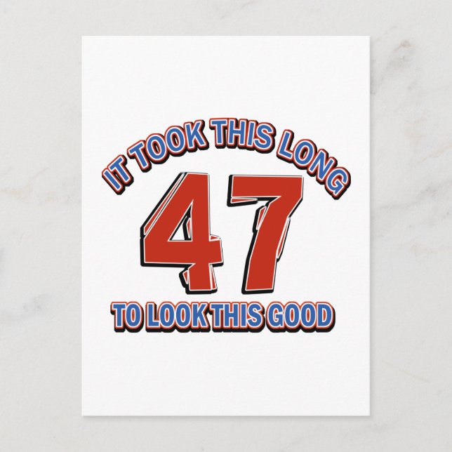 Postal 47.º diseño de cumpleaños (Anverso)