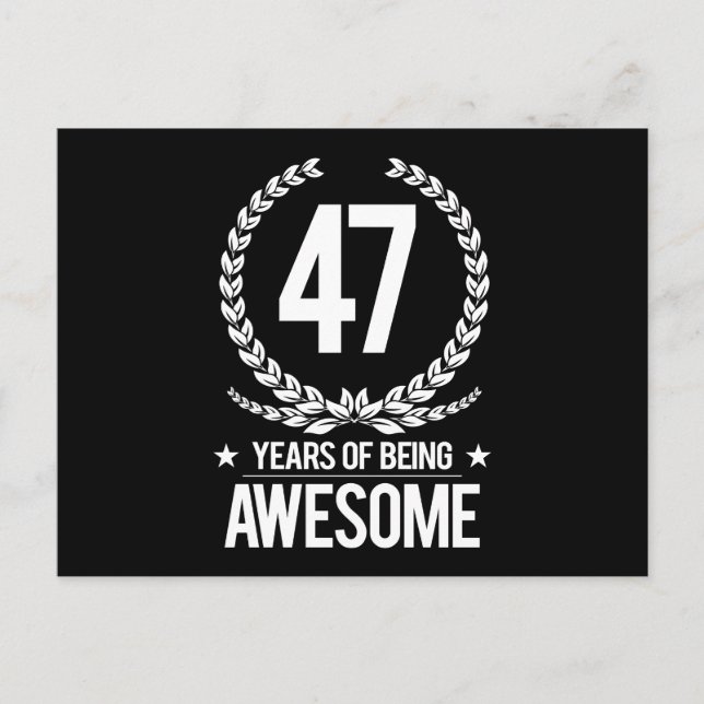 Postal 47 Aniversario (47 Años De Ser Increíble) (Anverso)