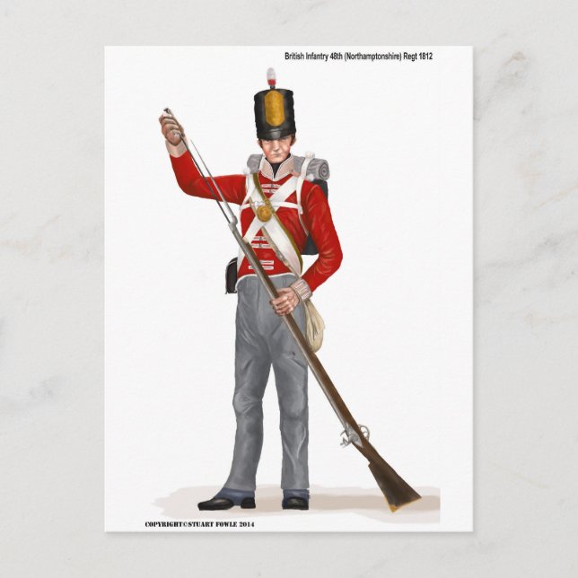 Postal 48º Regimiento Británico (Northamptonshire) 1812 (Anverso)