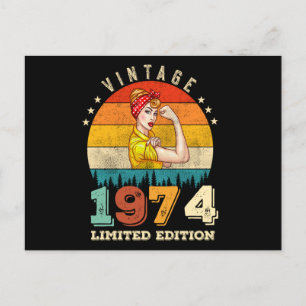 Postal 48 años de edad 1974 Vintage 48th Birthday Gifts m