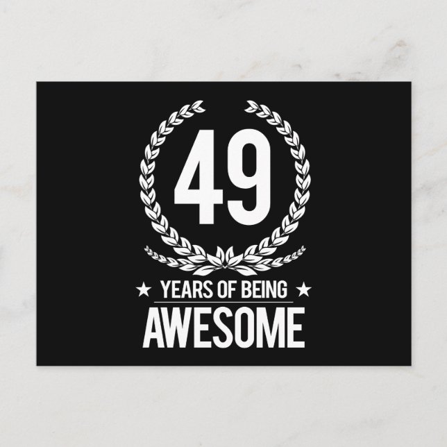 Postal 49 Aniversario (49 Años De Ser Increíble) (Anverso)