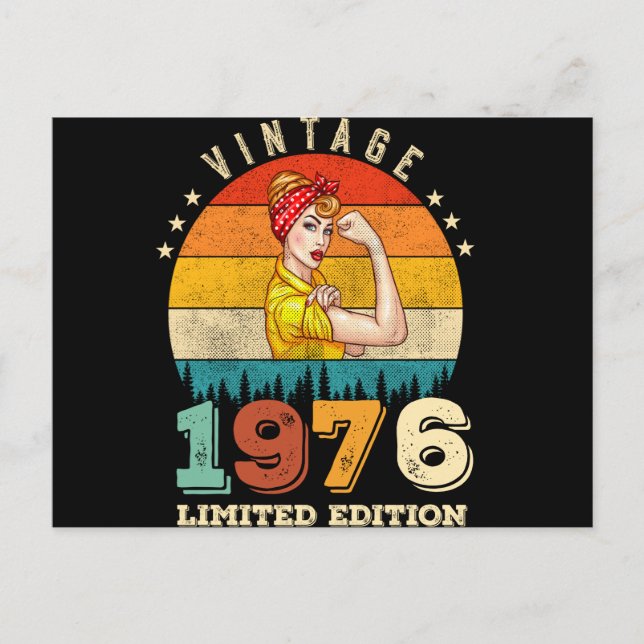 Postal 49 Cumpleaños 1976 Vintage Cumpleaños 49 Mujeres (Anverso)