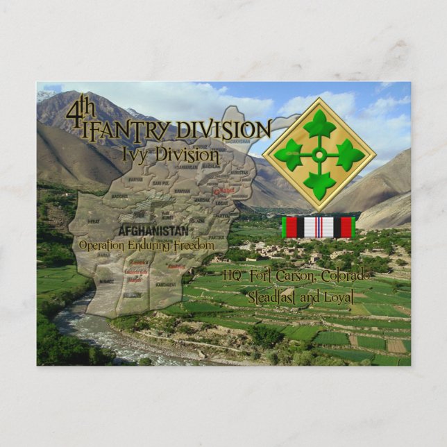 Postal 4.ª División de Infantería (Anverso)
