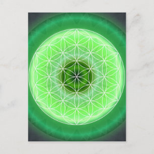 Postal 4 Chakra verde corazón creado por Tutti