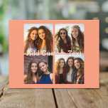 Postal 4 Collage de fotos - puede cambiar el color de fon<br><div class="desc">¡Usa tus fotos de Instagram cuadradas para obtener los mejores resultados! PARA CAMBIAR EL FONDO - haga clic en el área de diseño personalizar o avanzado, y elija un color en el selector de color. Añade tus fotos e instantáneas favoritas a esta tira de película para un divertido guardián de...</div>