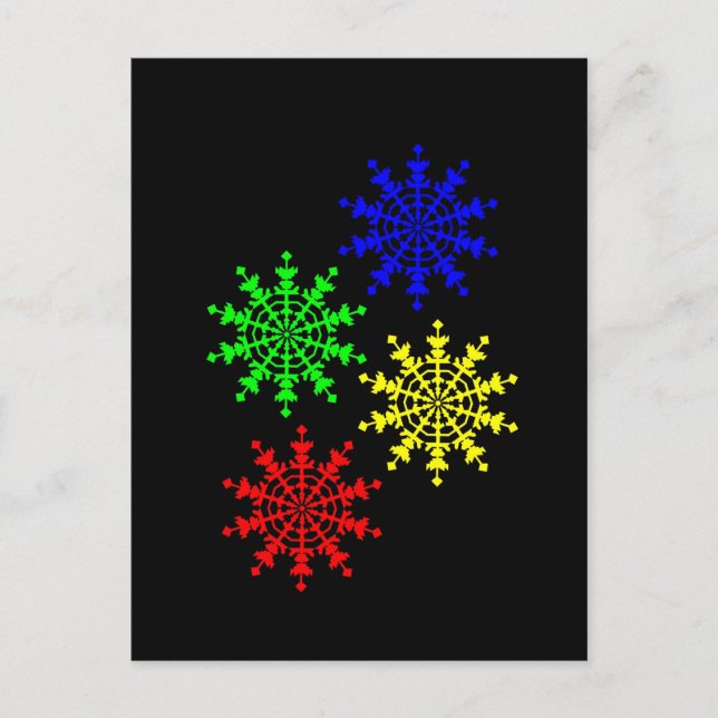 Postal 4 Cristales De Hielo (Anverso)