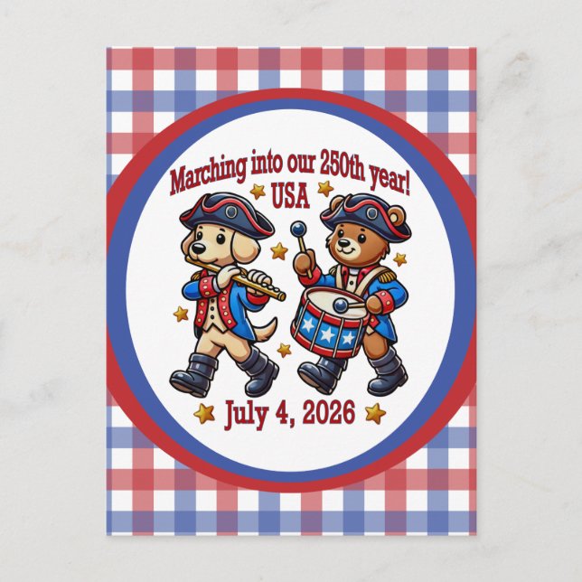 Postal 4 de julio 2014: 250 Aniversario Semiquincentenari (Anverso)
