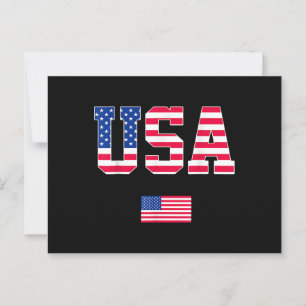 Postal 4 de julio Camisa de Estados Unidos Patriótico Ban