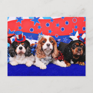 Postal 4 de julio - Cavaliers - Rosie Poppy SweetPea