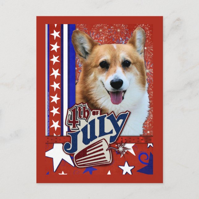 Postal 4 de julio - Corgi (Anverso)