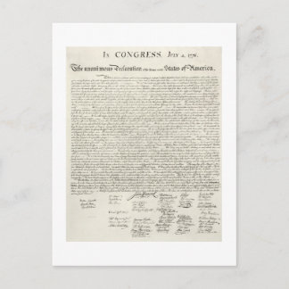 Postal 4 de julio de 1776 DECLARACIÓN DE INDEpendence