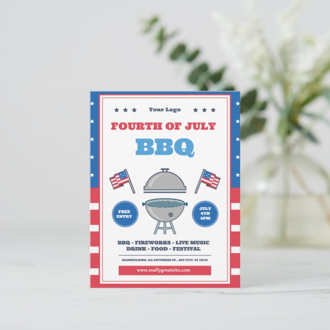 Postal 4 de julio, Día de la Independencia (Anverso de pie)