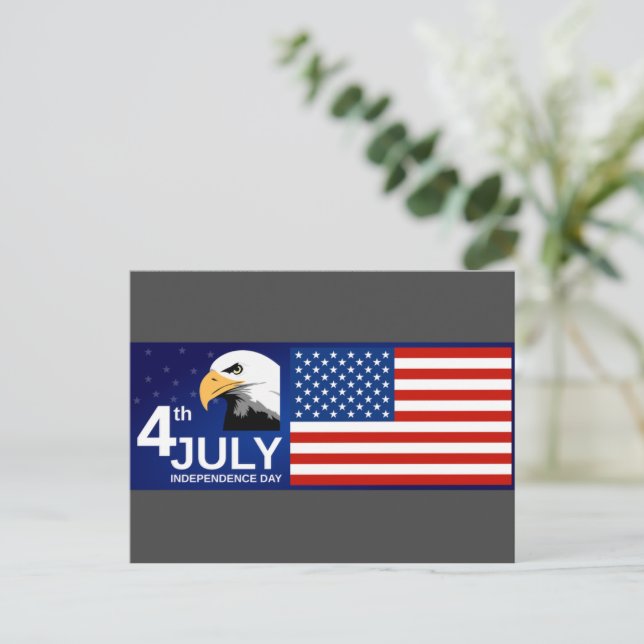Postal 4 de julio/Día de la Independencia (Anverso de pie)