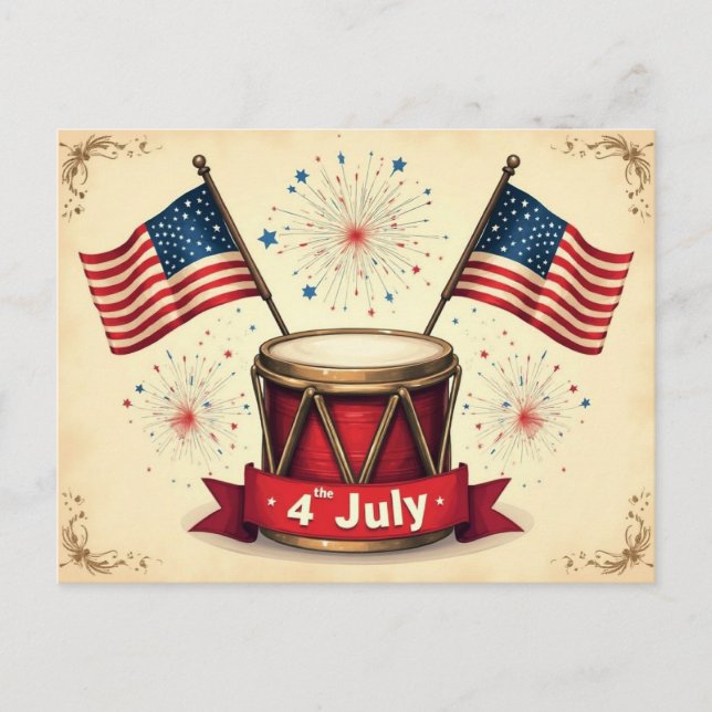 Postal 4 de julio, Día de la Independencia, (Anverso)