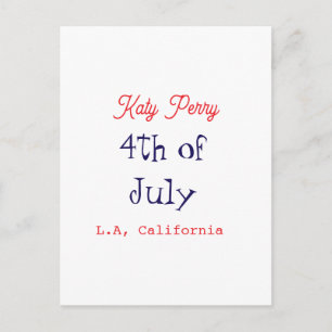 Postal 4 de julio día de la independencia nombre ciudad p