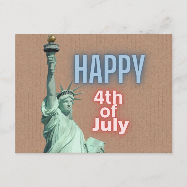 Postal 4 de julio Estatua de la Libertad (Anverso)
