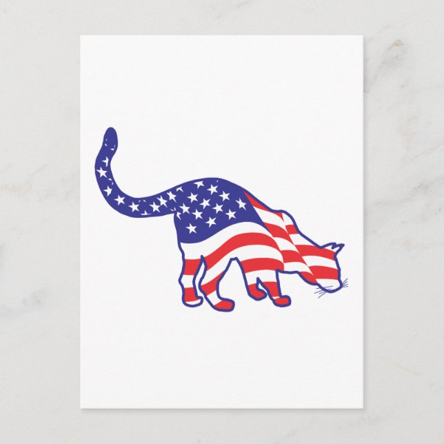 Postal 4 de julio Gatos Gatitos (Anverso)