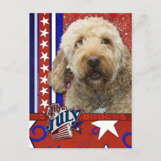 Postal 4 de julio - GoldenDoodle