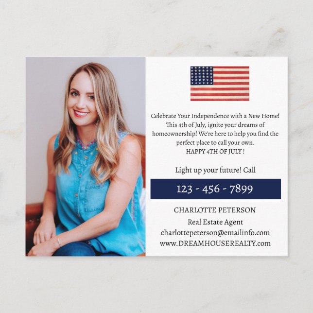 Postal 4 De Julio Inmobiliaria (Anverso)