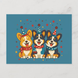 Postal 4 De Julio Pembroke Welsh Corgi Dogs