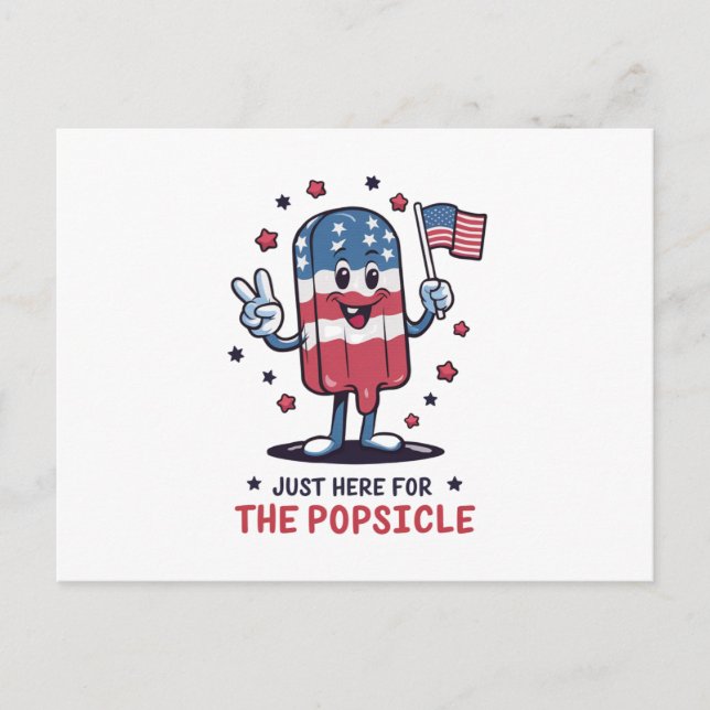 Postal 4 De Julio Por El Patriótico Popsicle (Anverso)