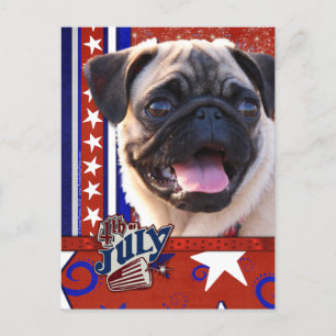 Postal 4 de julio - Pug
