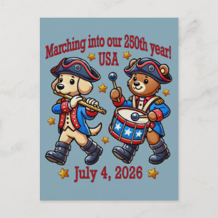 Postal 4 de julio Semiquincentenario del 250 aniversario