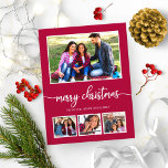 Postal 4 Fotos Collage Feliz Navidad Vacaciones Modernas<br><div class="desc">4 Fotos Collage Feliz Navidad Festividad Moderna Postcard</div>